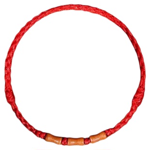 天然老桃木手串红绳手链男女本命年转运婴儿童防惊吓上岸竹节手绳