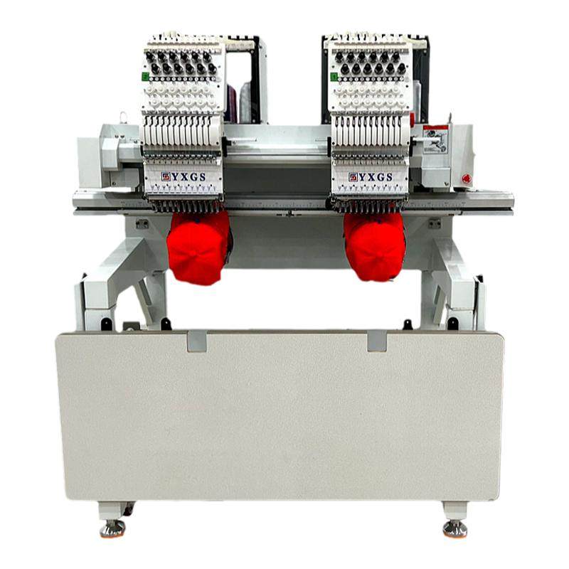 亿萱绣机双头电脑绣花机全自动家用小型成衣绣帽绣2头刺绣机器