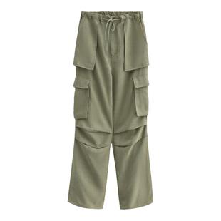 SLY冬季【明星同款】Y2K褶皱辣妹工装裤030GAZ31-0580