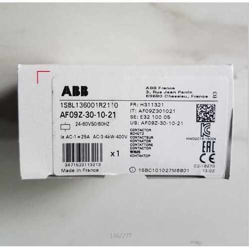 议价询价原装ABB接触器 AF09Z-30-10-21*24-60VAC/20-60VDC议价