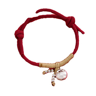 顺庆银楼足银钱包鼓鼓手绳设计感国潮古风手饰简约礼物纪念小清新