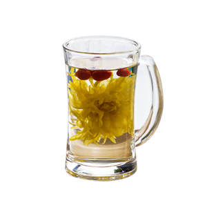 带把加厚玻璃杯子水杯家用耐高温扎啤酒杯棋牌室用茶楼泡茶杯套装