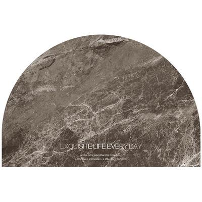 半圆形浴室吸水地垫可裁剪大理石纹防滑速干硅藻泥卫生间家用脚垫