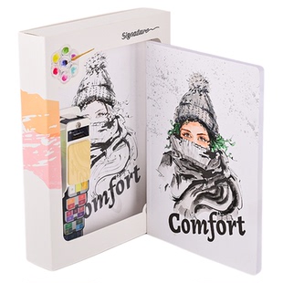 Signature可水彩画笔记本 高颜值素描记事本图案定制可印画画本子