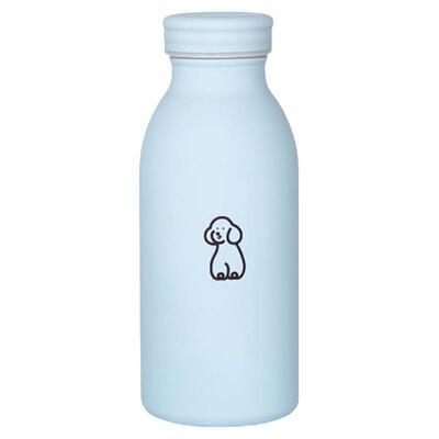 seeu蓝色小奶瓶保温杯磨砂质感不锈钢高颜值便携水杯子320ml