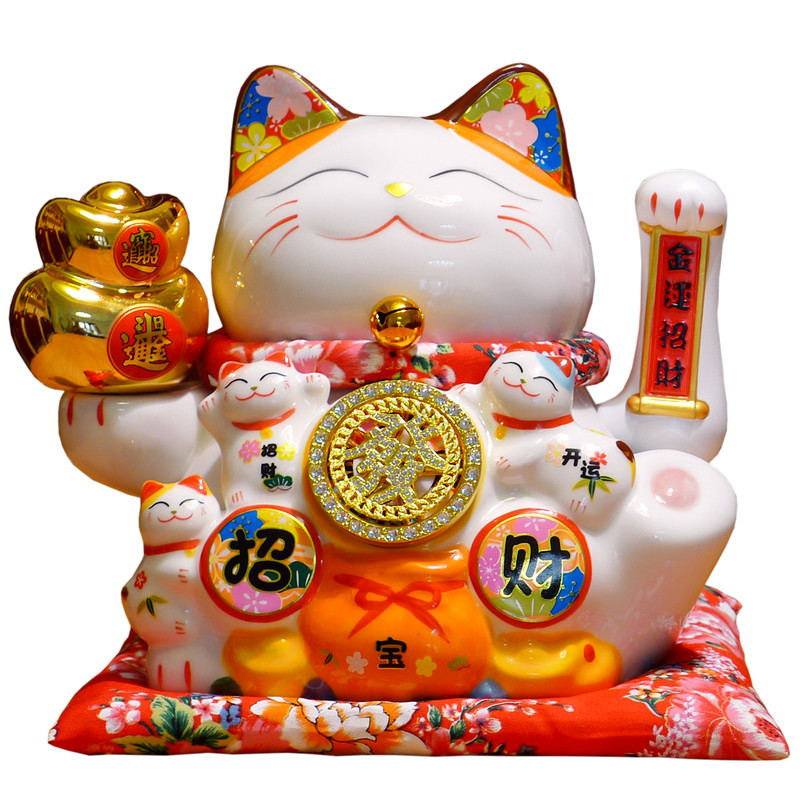 摇手招财猫开业送礼陶瓷大号乔迁