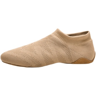 盈锐啦啦队鞋驼色舞蹈鞋儿童健美操鞋女竞技鞋训练鞋比赛鞋舍宾鞋