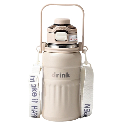 大容量保温杯女生2025新款高颜值不锈钢学生吸管水壶男便携水杯子