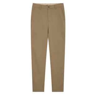 亨利格兰秋冬新品男商务休闲直筒修身长裤子中高腰卡其百搭通勤裤