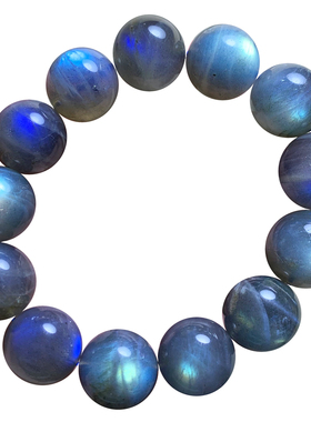 天然冰种星空拉长石单圈手链金沙