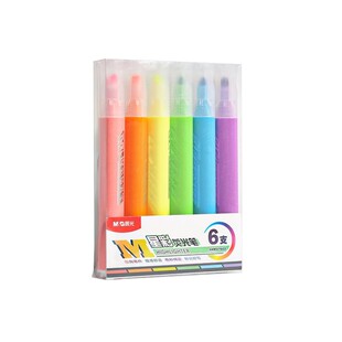 晨光荧光笔星彩大容量标记笔学生用记号笔彩色划重点轮廓笔学生用手帐笔莹光笔彩色轮廓笔手账标记笔荧光笔