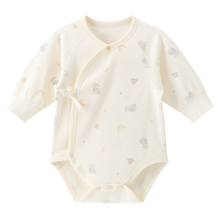 【云感棉】新生儿连体衣春秋宝宝纯棉三角哈衣婴儿无骨包屁衣睡衣