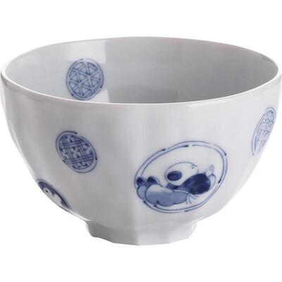 日本釉下彩陶瓷碗日式家用米饭碗