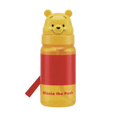 日本skater宝宝吸管杯幼儿园儿童吸管喝水杯迪士尼卡通水壶带背带