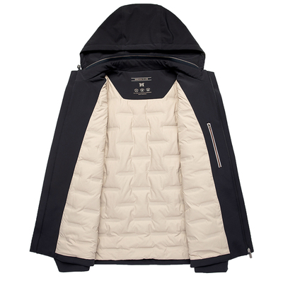 90%白鸭绒连帽外套男士冬季保暖