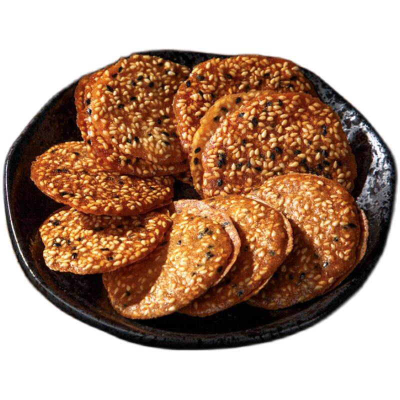 芝麻饼干薄脆传统休闲茶点小吃