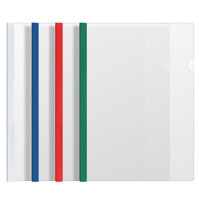 得力白色塑料插页5531抽杆夹