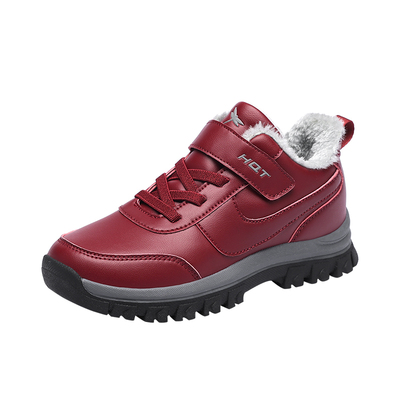 红蜻蜓冬季中老年妈妈加绒女暖鞋