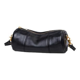 真皮圆筒包女2025新款时尚高级感通勤女包头层牛皮休闲女士斜挎包