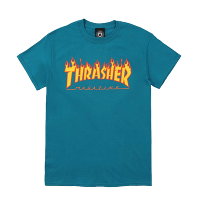 THRASHER美线多色火焰LOGO短袖