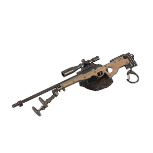 三角洲行动游戏周边AWM狙击枪金属模型迷你可拆卸配件钥匙扣挂件