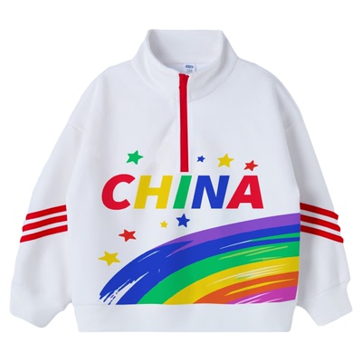 中国风儿童啦啦队演出服运动会服