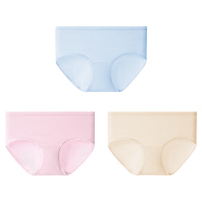 【胡可直播】古今女士母婴级7A抗菌内裤纯棉裆无痕中腰高弹三角裤