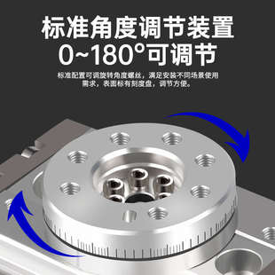 MSQB10A旋转气缸20A摆动90度HRQ气动180度R回转摆台30A50A70A100A