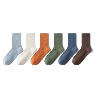十年老店耐尔纯棉袜子男纯色简约