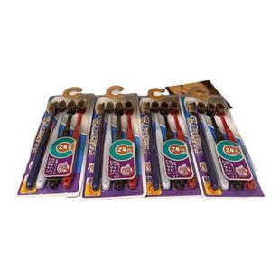 出口外贸细毛日本牙刷耐用LOANZY朗兹宽头家用中硬毛成人大头牙刷