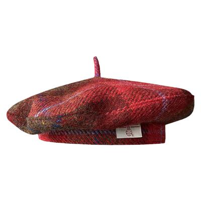 100%纯羊毛哈里斯格纹画家帽