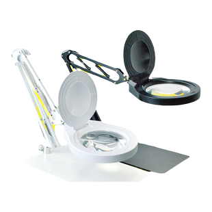 PDOK台式放大镜台灯老人专用协会中心礼品专用桌面夹台式带LED灯PD178S悬臂支架放大镜可调亮度凸镜老花镜