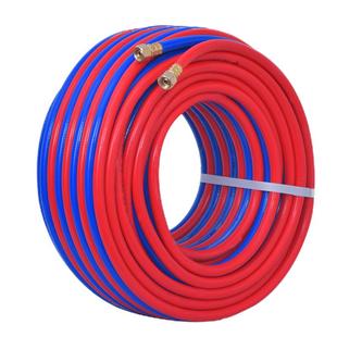氧气乙炔双色气管煤气8mm工业用连体高压氧气管焊割橡塑并联软管