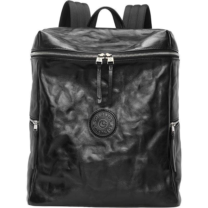 2024新款男士真皮双肩背包