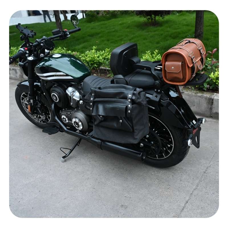 适用奔达灰石250护杠防摔改装防水边包折叠靠背货架前后踩配件