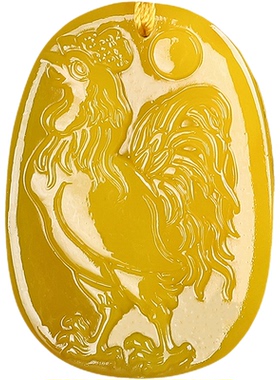 黄鸡吊坠2026马年招财属鸡吊坠