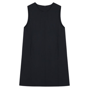 pusumede 极简出型 高级感圆领无袖背心裙连衣裙女气质通勤短裙