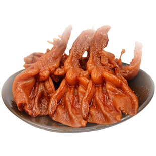 老街市无骨鸭掌脚卤味脱骨休闲潮汕小吃去骨鸭爪即零食品真空包装
