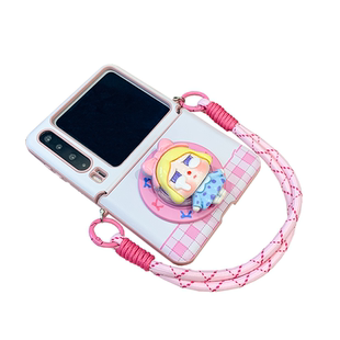 潮喆 适用华为purax折叠手机壳新款典藏版小米flip2定制皮纹原创格纹库娃气囊车载无线充全包中轴防摔保护