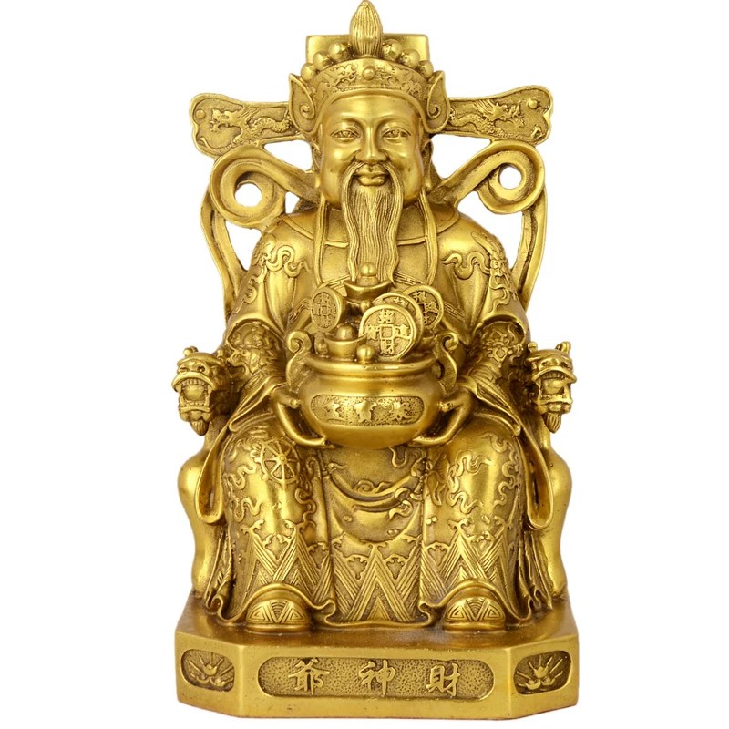 铜财神爷摆件店铺开业文财神铜像