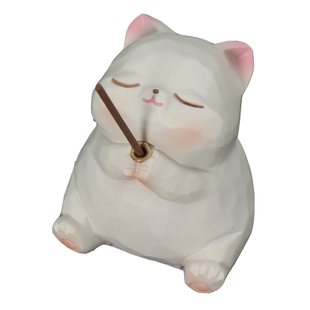 创意佛系香插动物熊猫小摆件桌面玄学氛围装饰治愈系情绪好运礼物