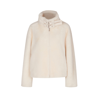 LESS宽松立领短款皮草外套