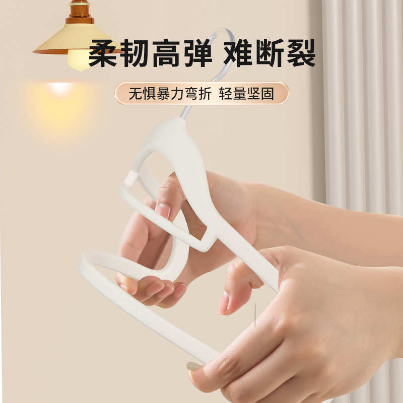 植绒衣架防滑无痕100个 家用挂衣整理师专用衣柜衣挂防肩角晾衣撑
