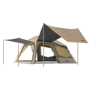 原始人帐篷户外野营过夜防雨自动二室一厅露营天幕二合一2025新款