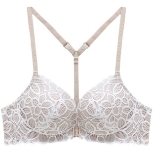 泊依兰前开扣前记扣前边扣珀依兰前穿系扣子前面扣小胸聚拢内衣