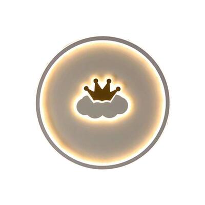 卧室灯LED吸顶灯简约现代卡通儿童房间云朵皇冠2024新款护眼灯具
