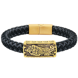 足金大帅虎符黄金手链男款大将军兵符霸气男士手环手镯国潮黑金