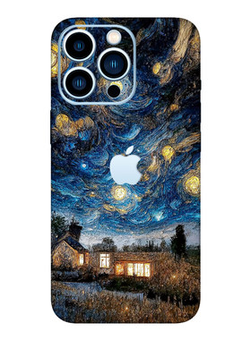 苹果17Pro浮雕贴纸适用iPhone16手机彩膜13Promax全包边14贴膜15背膜12后膜