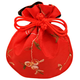 传统绣花布袋子束口袋锦袋 小锦囊 首饰佛珠手串布艺礼品袋