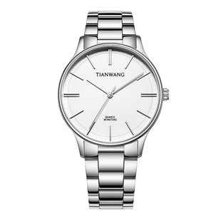 天王表沧海系列钢带简约轻薄大表盘石英手表男GS31332